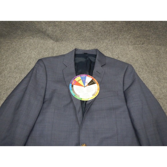 J. Crew Thompson Suit Men's Size 38S Slim Fit Blue w/ Brown Buttons 100% Wool - Picture 3 of 16